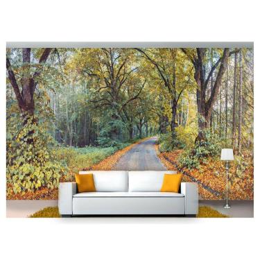 Imagem de Papel De Parede Estrada Caminho Floresta 3D 6M² Nes100