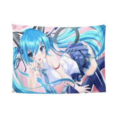 Imagem de Pôster De Parede Kawaii Anime Hatsune Miku, Tapeçaria Decorativa Para 