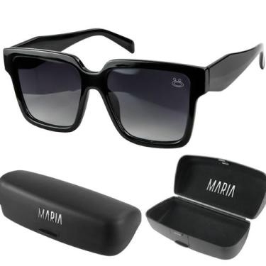 Imagem de oculos sol proteção uv praia social vintage feminino + case original q