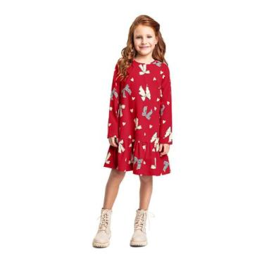 Imagem de Vestido Cotton Laços Corações Bee Loop, Vermelho