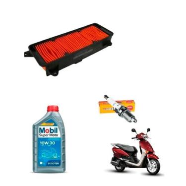 Imagem de Kit Revisão Vela E Filtro E OLEO SCOOTER HONDA LEAD 110 - NGK