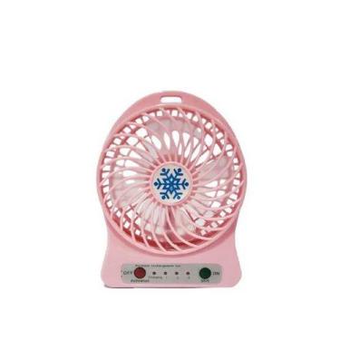 Imagem de Mini Ventilador Recarregável USB Portátil Rosa - Intex