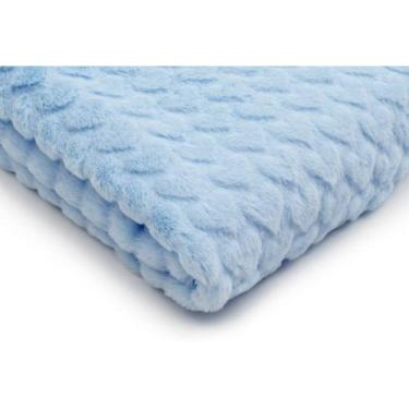 Imagem de Cobertor Manta Soft Charme Coração Bebê Anti Alérgico Loani, Azul