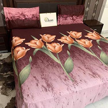 Imagem de Puff Aramado Bronze Safira Veludo Branco - V&G Decor