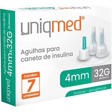 Imagem de AGULHAS PARA CANETA DE INSULINA 4MMx32G CX 7UN UNIQMED TAMANHO:4MM 32G 7UN