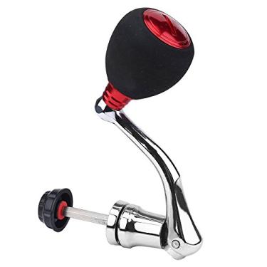 Imagem de ASHATA Alça de molinete de pesca, alça de carretel de braço basculante de metal, peças de reparo de botão rotativo de pesca (vermelho, grande para 4000 5000 6000)
