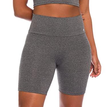 Imagem de Bermuda Feminina Cintura Alta Energy Mescla - P