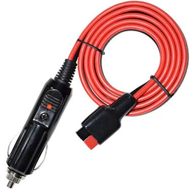 Imagem de LIXINTIAN Plugue de isqueiro de carro 15 A, cabo de extensão de 1 m, adaptador de carregador de bateria 14 AWG, conector 45 A, compatível com Anderson Powerpole