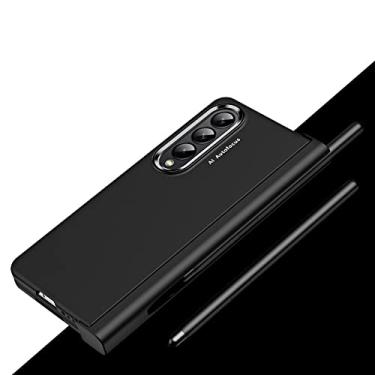 Imagem de Capa protetora de vidro de corpo inteiro de proteção pesada para Samsung Galaxy Z Fold 4 5G Fold4 Zfold4 S Pen Holder Bolsa de telefone, preta, para Samsung Z Fold 4