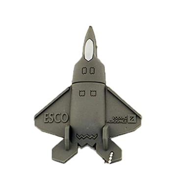 Imagem de 128GB Fighter Shape USB Stick USB Flash Drives Memory Stick Pen Drive Pen Drive USB Disco USB U Disk com corrente (cinza)
