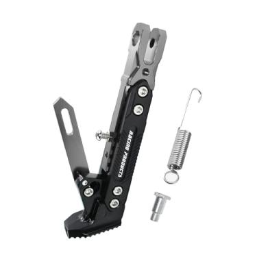 Imagem de Adsspro Acessórios de suporte universal para motocicleta, CNC modificado, liga de alumínio, suporte de tripé ajustável, suporte lateral do pé para motorização, scooter, motocicleta, motocross, Dit Pit