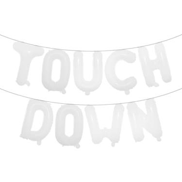 Imagem de Football Party Supplies Kit - Touchdown Letter Foil Balloons Banner for Birthday, Gameday Football Sport Birthday Balloon Party Decoration Suppliers (TOUCH DOWN White)