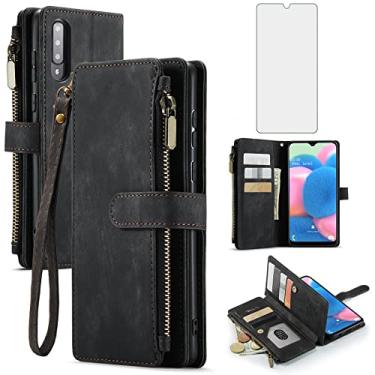 Imagem de Asuwish Capa de telefone para Samsung Galaxy A50 A50S A30S capa carteira e protetor de tela de vidro temperado flip porta-cartão suporte acessórios celular Glaxay A 50 50S 30S Gaxaly S50 50A SM A505G