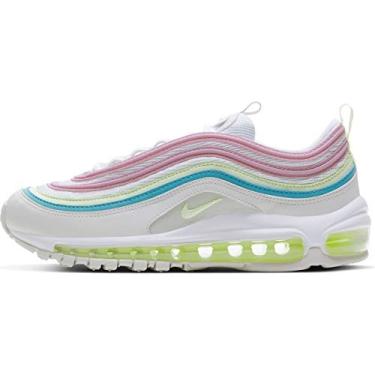 Imagem de Tênis de corrida feminino casual Nike Air Max 97 Cw7017-100, White/Barely Volt-platinum Tint, 7