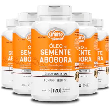 Imagem de Kit 5 Óleo de Semente de Abóbora Unilife 120 Cápsulas