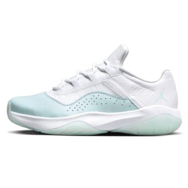 Imagem de Nike T nis feminino Jordan AJ 11 CMFT Low Branco/Azul Glaciar Branco DV2629 100, Branco/Azul Glaciar - Branco, 11