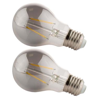 Imagem de Lâmpada Led Fumê Kit 2 unid. 30W Iluminação Decorativa Vintage Branco Quente Retrô Luz Casa Decoração Multifilamento