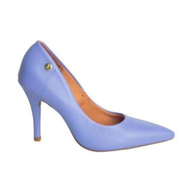 Imagem de Scarpin Vizzano Pelica Fosco Salto Alto Feminino - Azul - 39