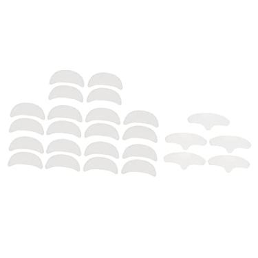 Imagem de Xiaojikuaipao Almofadas de silicone reutilizáveis para levantamento de olhos, remoção de rugas, 10 pares de olhos, 5 testas, reparo de rugas, hidratação, 30 reutilizáveis, 14 x 7 x 2,5 cm, banheiro de