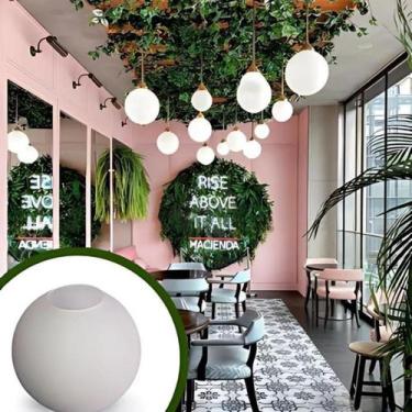 Imagem de Cúpula Globo de Vidro Luminária 5x12 Fosco leitoso Reposição - CafGlas