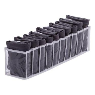 Imagem de Colmeia Organizadora Gaveta Roupa Premium 40x10x10 Branco - Paramount 