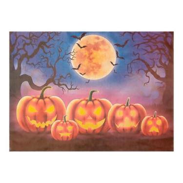 Imagem de Painel Halloween TNT Aboboras Pumpkin Malvadas 1,40m x 1,00 - Piffer
