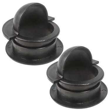 Imagem de 2 peças de pratos de entrada de pebolim, substituição de peças de mesa de pebolim, acessórios para copos de entrada de futebol de mesa, acessório de máquina de esportes de lazer (preto)