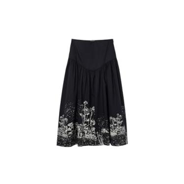 Imagem de Desigual Saia longa feminina tecida, Preto, P