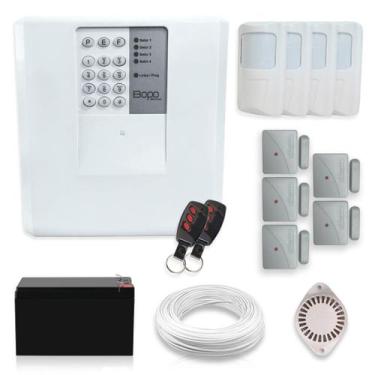 Imagem de Kit Alarme Residencial Bopo 9 Sensores Sem Fio e Discadora - Bopo Elet