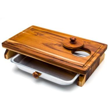 Imagem de Tábua De Carne Para Churrasco C/ Gaveta - OFFSHOP, Madeira