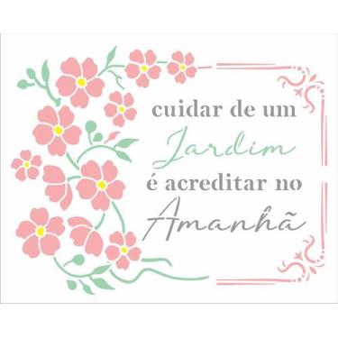 Imagem de Stencil Pintura Frase Acreditar no Amanhã 3269 20x25 Opa