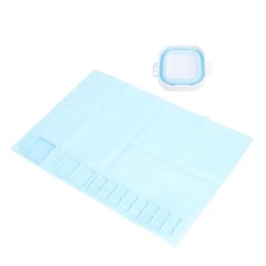 Imagem de Tapete de Pintura de Silicone Infantil Com Paleta, Copo de Lavagem, Estação de Desenho Multifuncional para Artesanato, Armazenamento Adequado para Atividades Domésticas Ao Ar