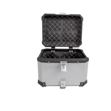 Imagem de Bau Bauleto aluminio 45 l amolfadado com suporte universal Honda Bmw Yamaha Bajaj