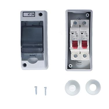 Imagem de Caixa de distribuição QANYEGN de ​​2 vias, caixa de distribuição tipo C, caixa de distribuição para disjuntor de parede interna e externa (20A 32A)