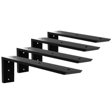 Imagem de Laxama Suporte De Bancada 16" 4 Unidades Suporte De Bancada Para Granito 3/8" De Espessura 16"X6"X2,5" Suportes Em L Para Serviços Pesados Suportes De Prateleira Mísulas De Metal Para Bancadas De Quar