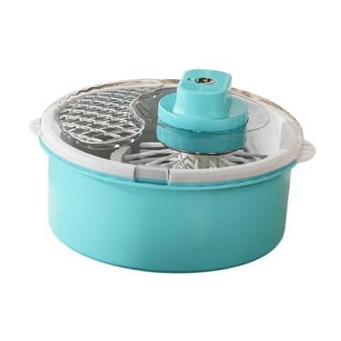 Imagem de Bothyi Secadora de salada elétrica, misturadora de salada, secagem rápida, peneira de secar cesta de cesta de alimentos Cozinha secadora de vegetais lavadora, Azul