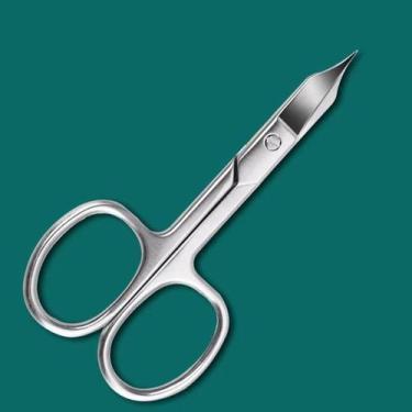 Imagem de Tesoura Multiuso De Aço Inoxidável Para Unhas, Lâmina Curvada Para Cut