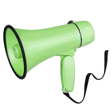 Imagem de Megafone portátil 20 Watt Power Megafone Speaker Bullhorn voz e modos de sirene/alarme com controle de volume e alça (verde claro)