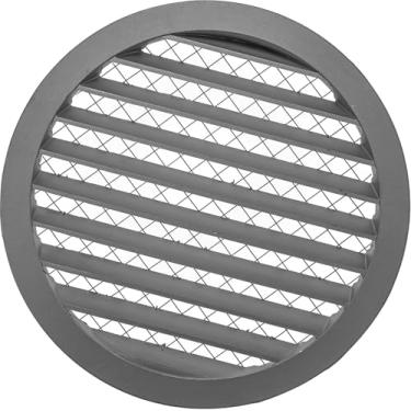 Imagem de Vent Systems Tampa de ventilação Soffit de aço de alumínio de 25,4 cm - Grade de ventilação de ar com venezianas redondas com tela de malha integrada e flange - Registro HVAC resistente para parede ou