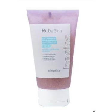 Imagem de Ruby Skin Sabonete Esfoliante Facial, Limpeza Profunda, 80 ml
