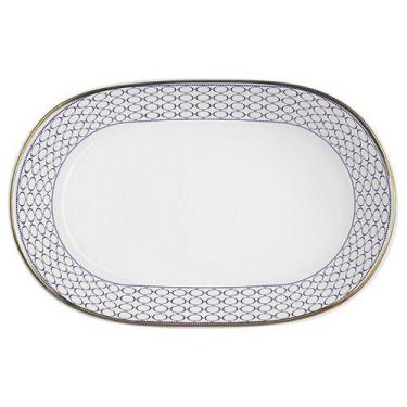 Imagem de Travessa Acanthus Azul 34 cm em Cerâmica Alleanza - Alleanza Cerâmica