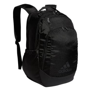 Imagem de adidas Mochila esportiva Defender com compartimento para sapatos, bolsa de futebol, Preto/preto, One Size, Mochila esportiva Defender com compartimento para sapatos, bolsa de futebol