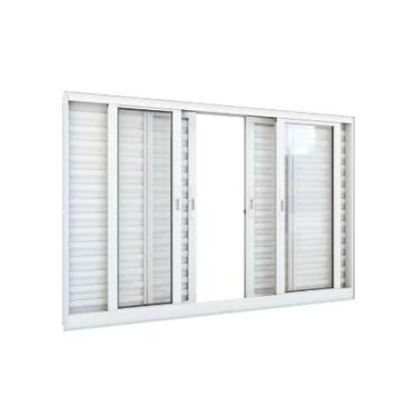 Imagem de Veneziana 100x120 6 Folhas - Alumínio Branco - Linha 25 Suprema