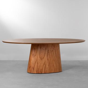 Imagem de Mesa de Jantar Tarsila Oval Cinamomo - 2,20m x 1,10m