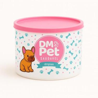 Imagem de Pote de Ração para Pets Unitário - DMPLAS, Rosa