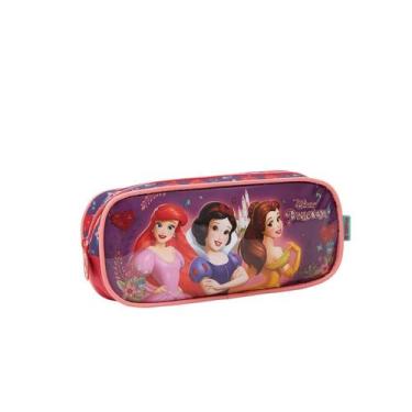 Imagem de Estojo Infantil Escolar Princesa Disney Bolso Simples Grande - Xeryus
