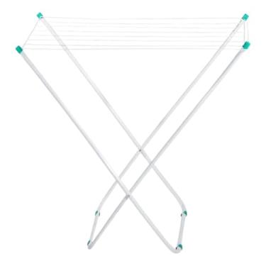 Imagem de Varal Chão Reforçado Compacto Retrátil Dobrável Slim Cor Branco