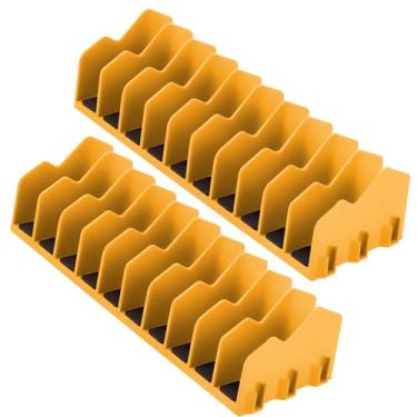 Imagem de LZVXTYM Organizador de 2 peças com base de borracha antiderrapante, suporte de alicate de 10 compartimentos e organizador de cortador, caixa de ferramentas de gaveta de ferramentas de design