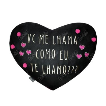 Imagem de Almofada Coração Lhama