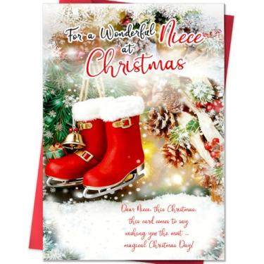 Imagem de Beixian Cartão de Natal de sobrinha, lindos cartões de Natal presentes para sobrinha da tia tio